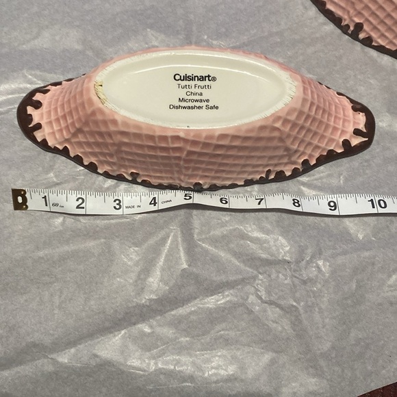 DISCONTINUED CUISINART “TUTTI FRUTTI” WAFFLE BOWL ICE CREAM DISHES (2) - Picture 12 of 14